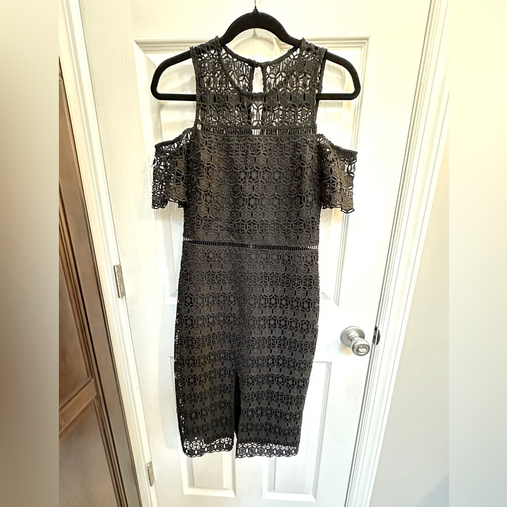 Just Me Black crochet dress size small